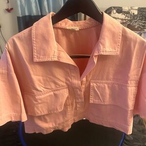 Pilcro Light Pink crop jacket size small